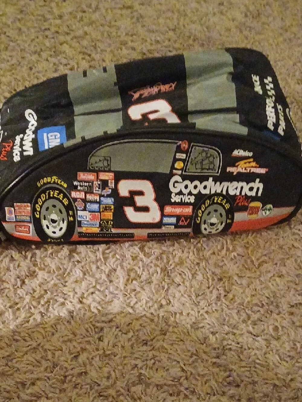 Goodwrench Black Racing Tote Bag with Checkered Strap